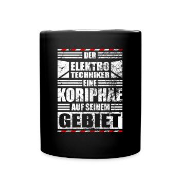 Elektrotechniker Lustiger Spruch - Tasse einfarbig - Schwarz - Vorne