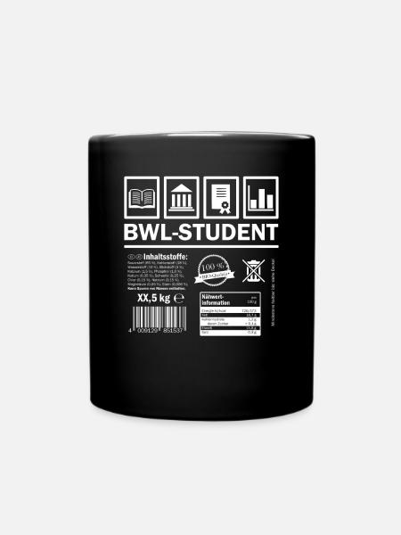 BWL Student bio b - Tasse einfarbig - Schwarz
