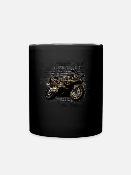 Motorradfahrer Motorrad Geschenk - Tasse einfarbig - Schwarz