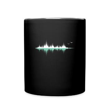 Musik Audiowelle / Schallwelle / Audiofrequenz - Tasse einfarbig - Schwarz - Vorne