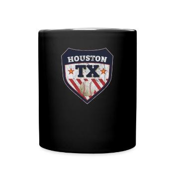 Houston Texas Baseball Geschenk - Tasse einfarbig - Schwarz - Vorne
