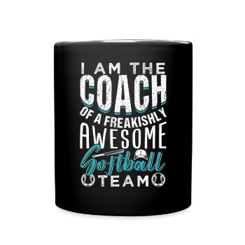 Cadeau de sport entraîneur de softball - Mug uni - noir - Devant
