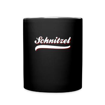 Schnitzel - Tasse einfarbig - Schwarz - Vorne