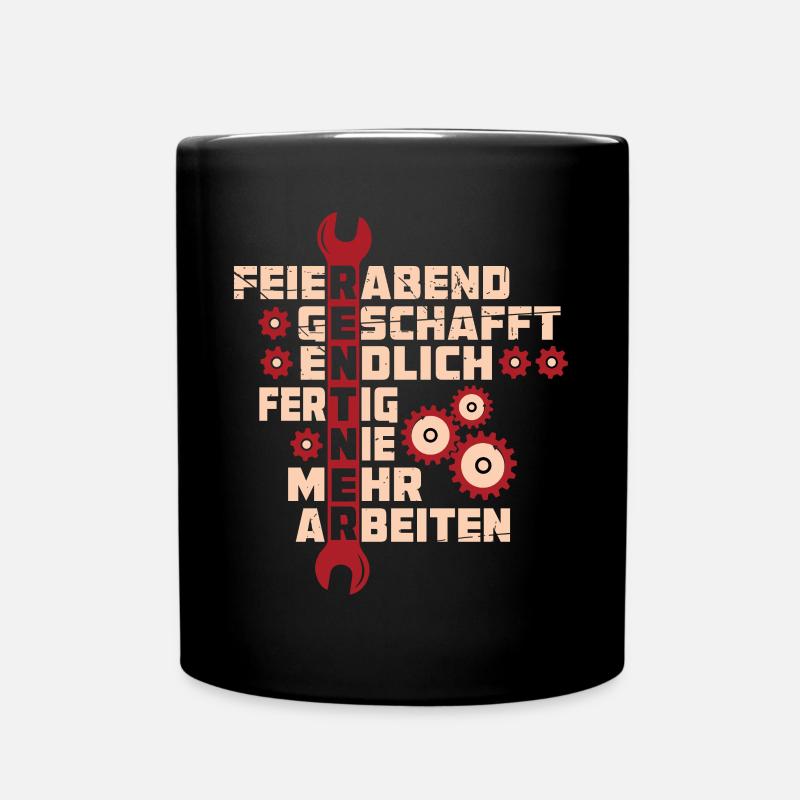 Rentner Ruhestand Ruheständler Spruch Geschenk - Tasse einfarbig - Schwarz