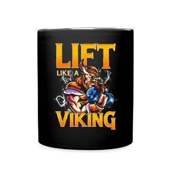 Bodybuilder Viking Lift comme un cadeau Viking - Mug uni - noir - Devant