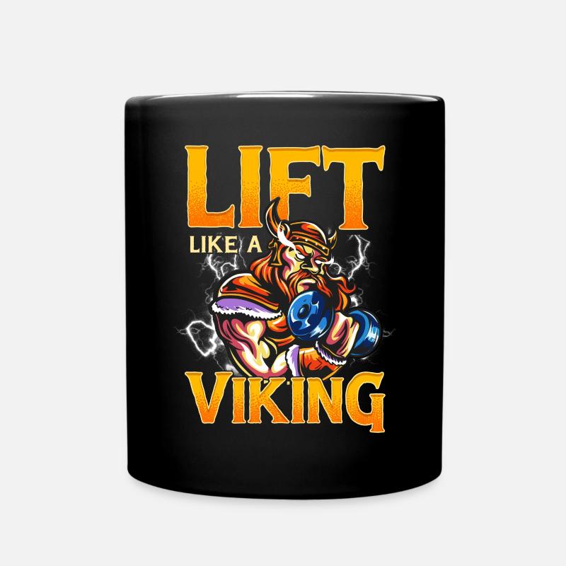 Bodybuilder Viking Lift comme un cadeau Viking - Mug uni - noir