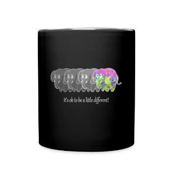 Vintage Elephant Ça va un peu différemment - Mug uni - noir - Devant