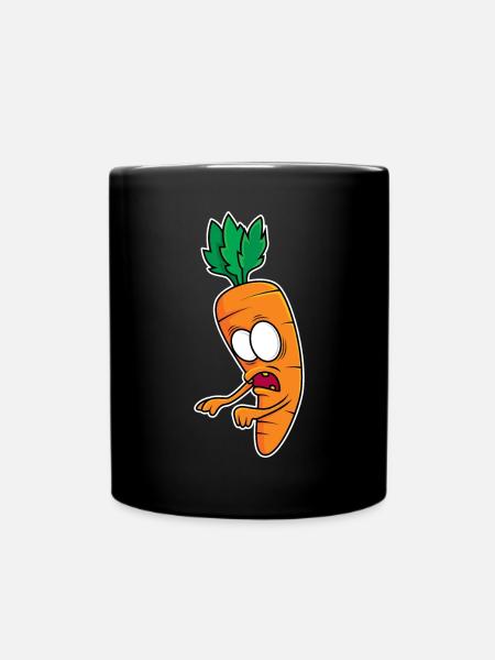 Zombie-Möhre - Tasse einfarbig - Schwarz