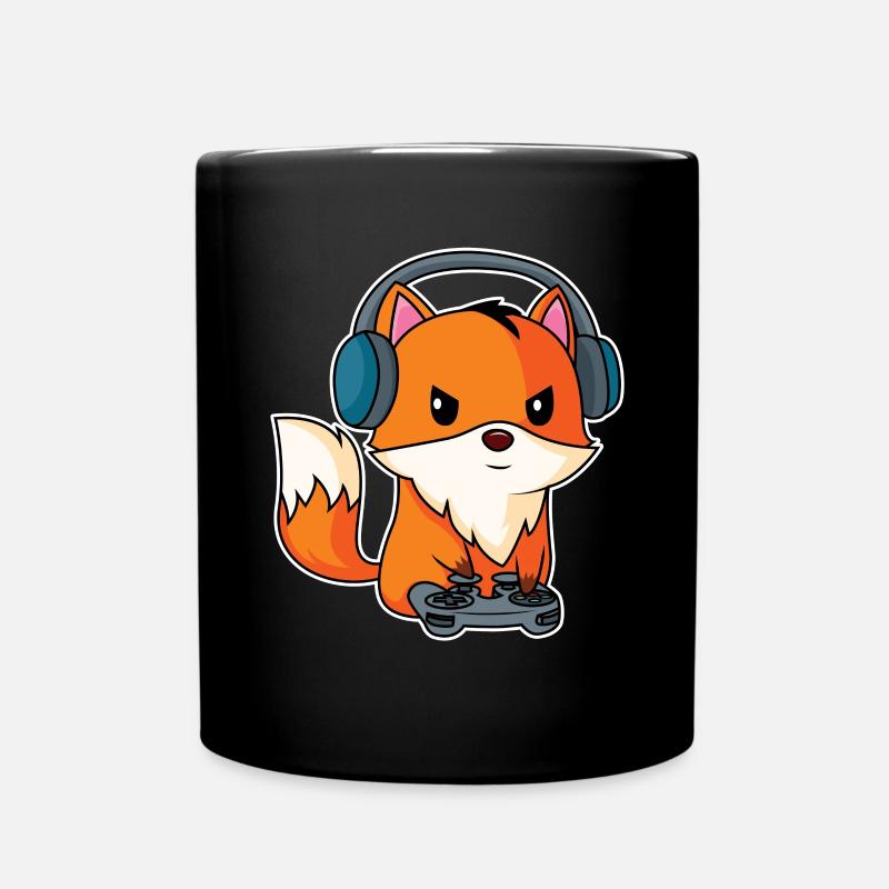 Gaming Fuchs - Spieler Fuchs - Tasse einfarbig - Schwarz