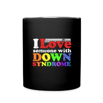 J'aime quelqu'un avec le syndrome de Down - Mug uni - noir - Devant