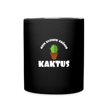 Mein kleiner grüner Kaktus - Tasse einfarbig - Schwarz - Vorne