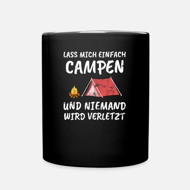 Camping Zelten Camper & Camperin - Tasse einfarbig - Schwarz