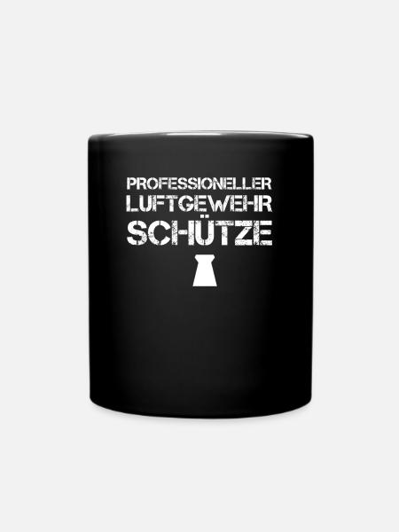 Luftgewehr Schießen Schießsport - Tasse einfarbig - Schwarz