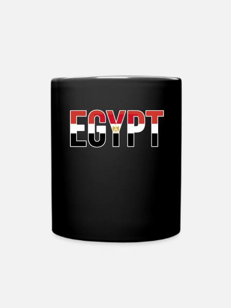 Drapeau de l’Égypte Typographie en gras - Mug uni - noir