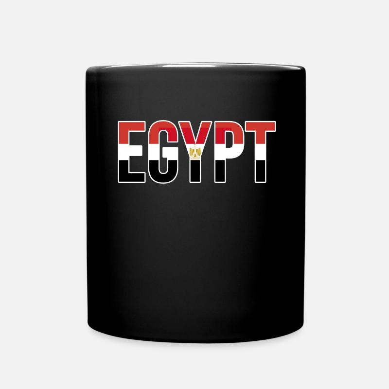 Egypt Flag Bold Typographic - Tasse einfarbig - Schwarz