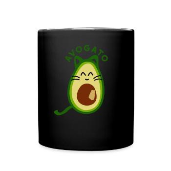 Avogato cat avocado funny and funny - Full Colour Mug - black - Front