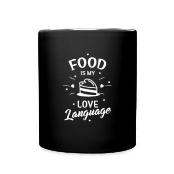 La nourriture est mon amour Langue Cuisine Cadeau Cuisine - Mug uni - noir - Devant