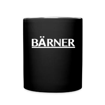 Bärner Unterstrich Typo Logo - Tasse einfarbig - Schwarz - Vorne