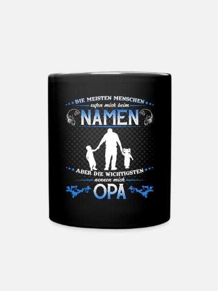 Opa Enkel T-Shirt Die Wichtigsten nennen mich OPA - Tasse einfarbig - Schwarz