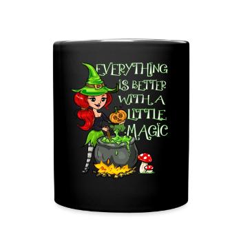 Chaudron de sorcière - Mug uni - noir - Devant