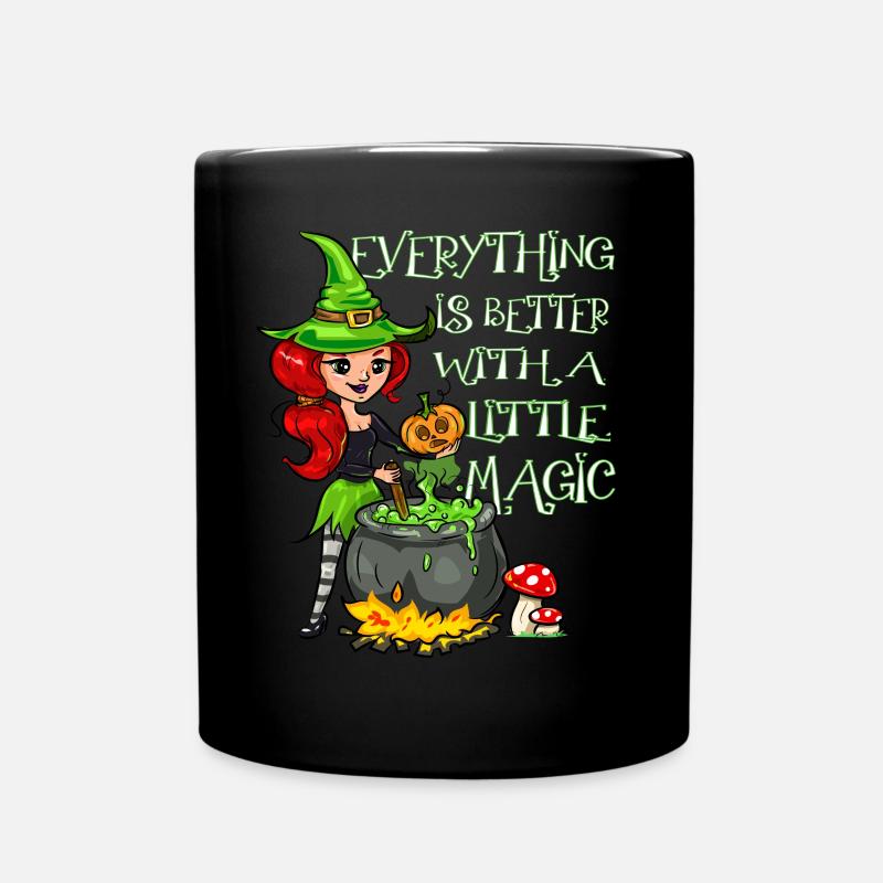 Halloween Trick Or Treat Süße Hexe Hexenkessel - Tasse einfarbig - Schwarz