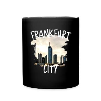 Ville de Francfort - Mug uni - noir - Devant