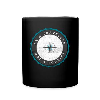 World Travel World Map Continent Holiday Gift - Full Colour Mug - black - Front