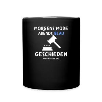 Scheidung Trennung Geschieden Das Wars Single Ex - Tasse einfarbig - Schwarz - Vorne