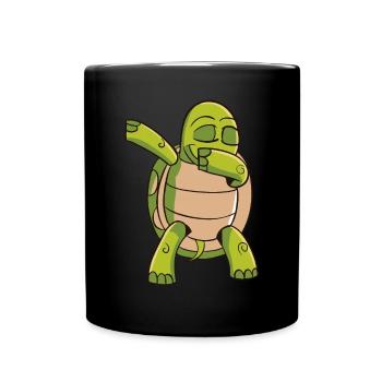 Tortue Dabbende - Logo Animal drôle - Mug uni - noir - Devant