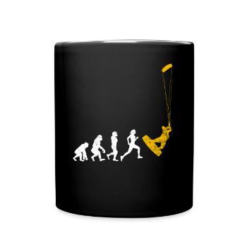 Kitesurfen Surfer Kiten Surfen Meer Fan Geschenk - Tasse einfarbig - Schwarz - Vorne