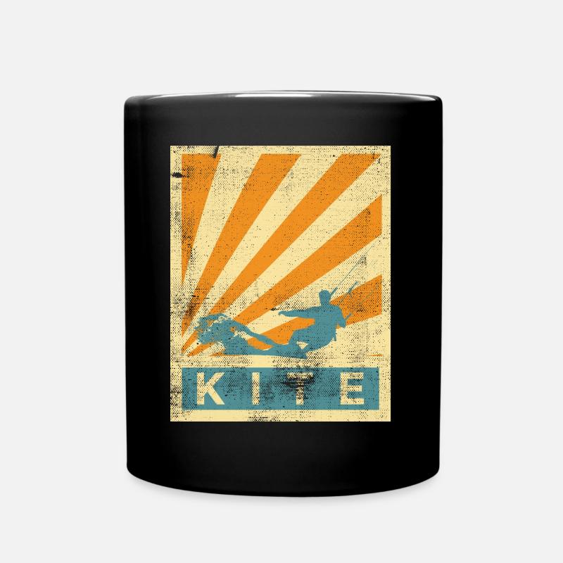 Kitesurf surfeur kite surf surf cadeau de fan - Mug uni - noir
