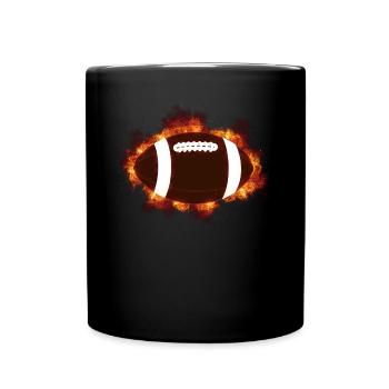 Rugby Football Mannschaft Team Fan Geschenkidee - Tasse einfarbig - Schwarz - Vorne