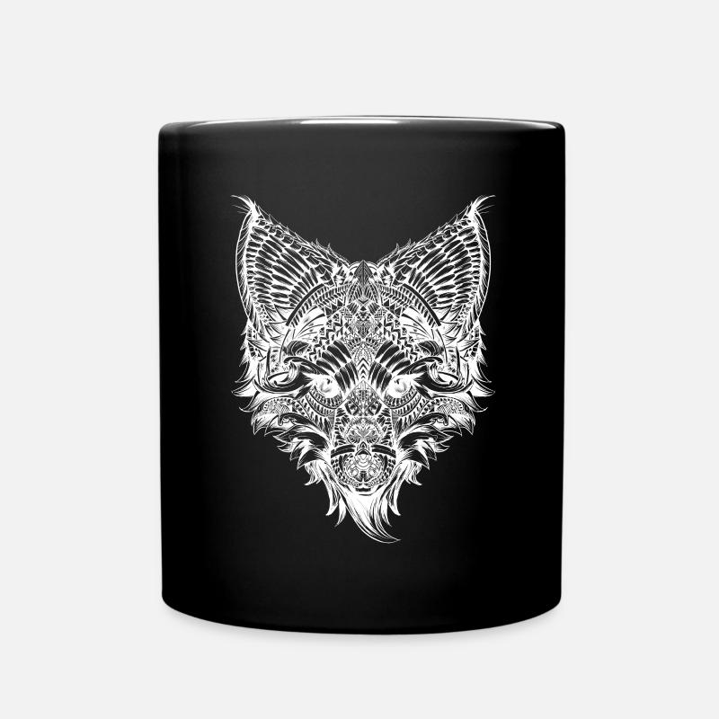 Fuchs Fox Design Tribal Tiere Tees | Men Women - Tasse einfarbig - Schwarz