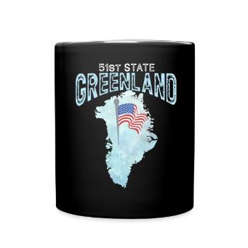 Groenland  51ème État des États-Unis - Mug uni - noir - Devant