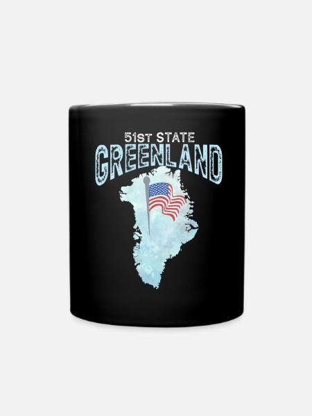 Grönland  51st State Of The United - Tasse einfarbig - Schwarz