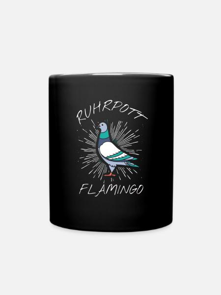 Ruhrpott Flamingo - Tasse einfarbig - Schwarz