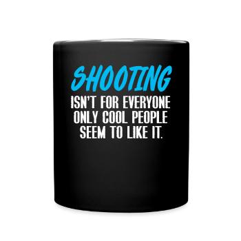 Shooting shoot shooting sport gift pistol gun - Full Colour Mug - black - Front