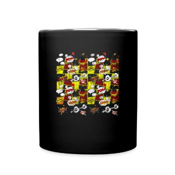 COMIC POW - Tasse einfarbig - Schwarz - Vorne