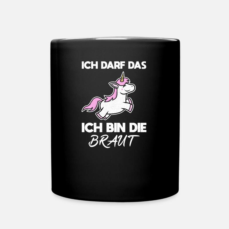 Einhorn Junggesellinnenabschied Team Braut - Tasse einfarbig - Schwarz