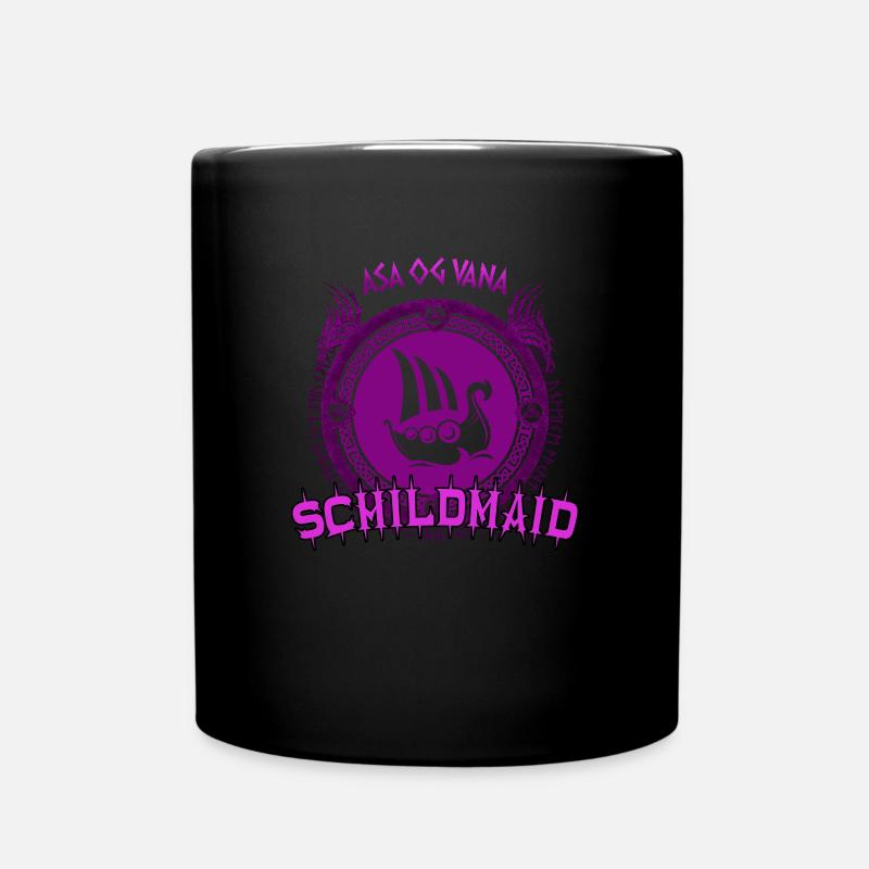 Wikinger Schildmaid Shirt - Tasse einfarbig - Schwarz