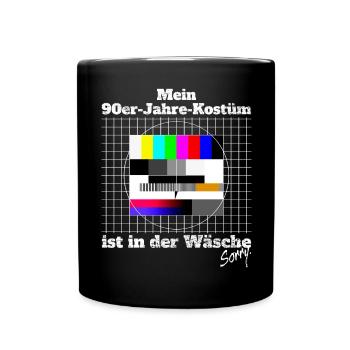 Image de test costume des années 90 dans la devise de la lessive - Mug uni - noir - Devant