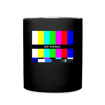 No Signal Test Image Costume TV Rétro années 80 des années 90 - Mug uni - noir - Devant