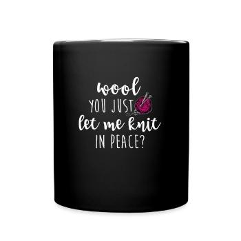 Tricot de laine Tricot Peace Tricot Hobby Kick-ass Laine - Mug uni - noir - Devant