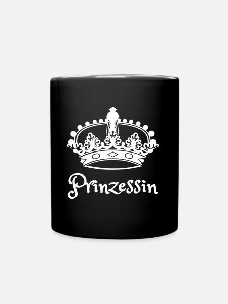 Prinzessin Krone - Tasse einfarbig - Schwarz
