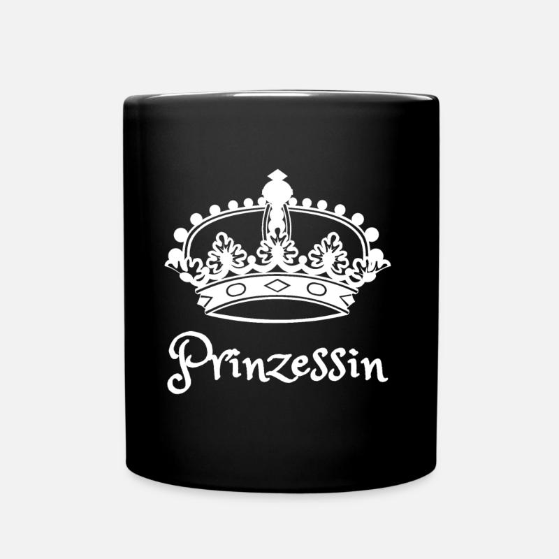 Prinzessin Krone - Tasse einfarbig - Schwarz