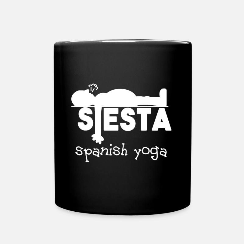Sieste Yoga Espagnol Yoga - Mug uni - noir