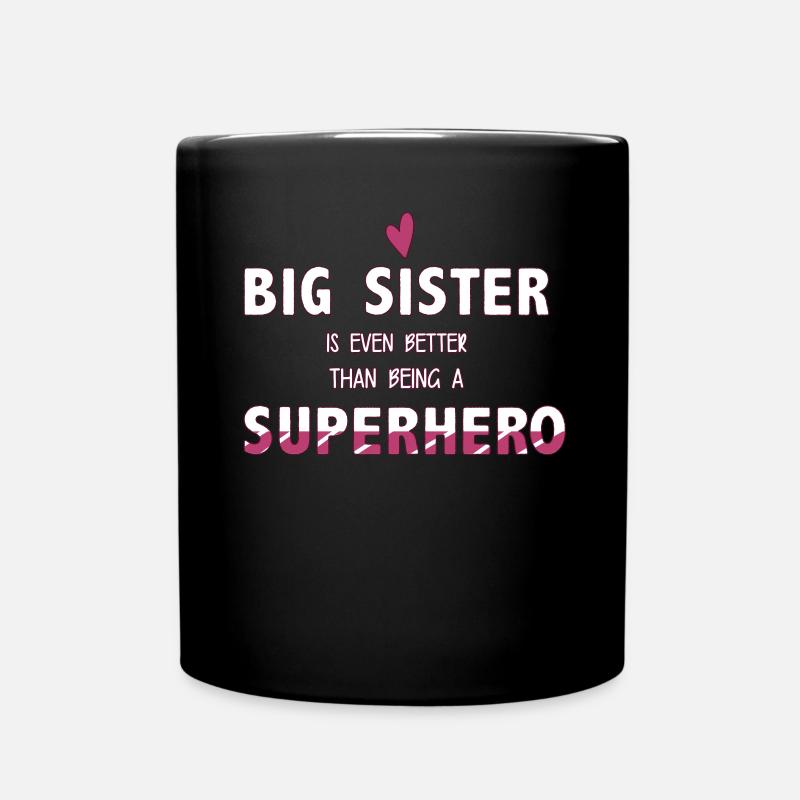 Schwester - Tasse einfarbig - Schwarz