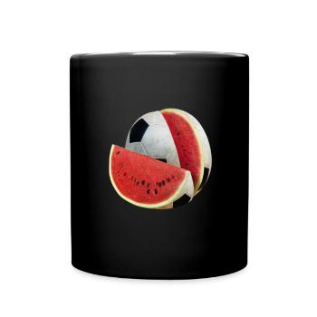 Football Melon Watermelon Kids Football Son - Full Colour Mug - black - Front