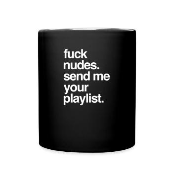 Send me your Playlist Gift Idea - Full Colour Mug - black - Front