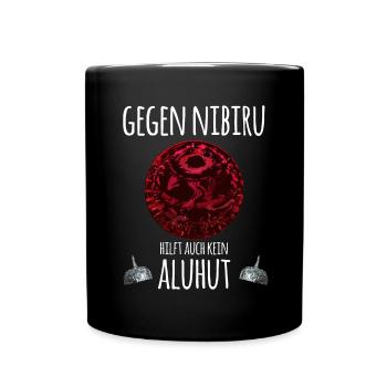 Nibiru Ironisch Anti Verschwörungstheorie Geschenk - Tasse einfarbig - Schwarz - Vorne
